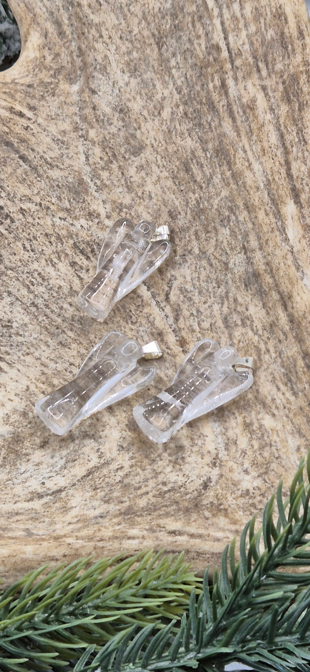 Bergskristall Ängel hänge