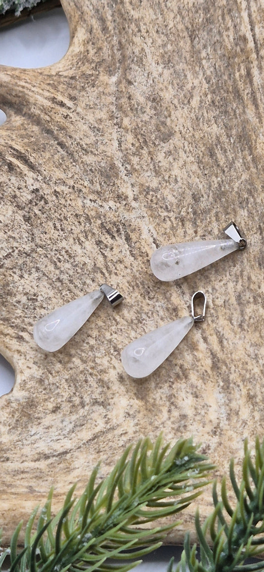 Bergskristall droppe hänge