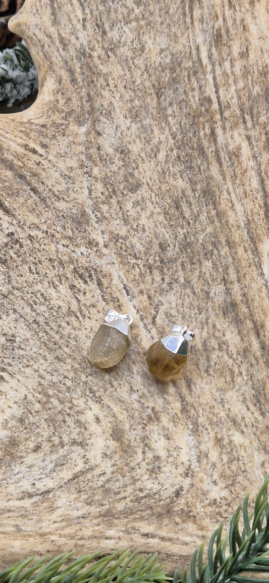 Citrin faceterad hänge