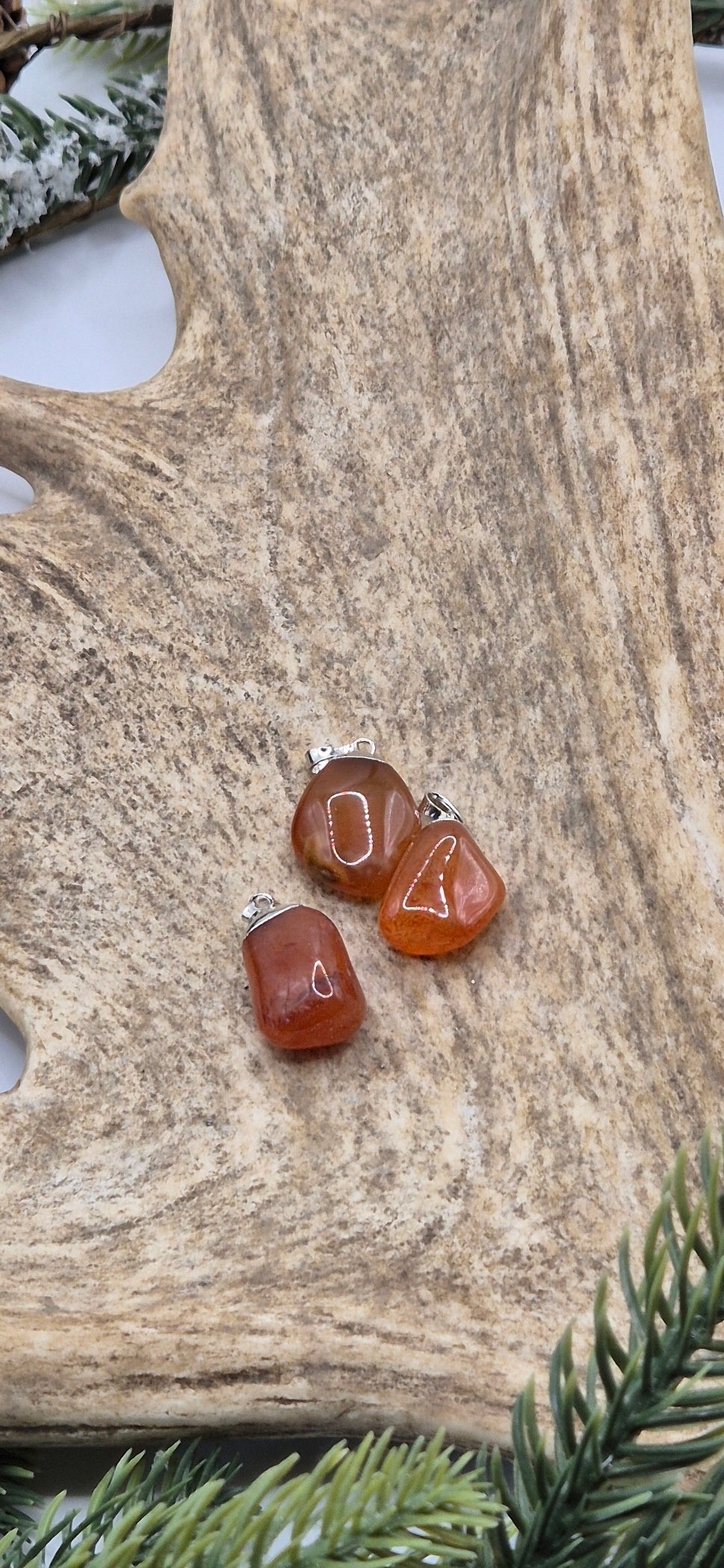 Karneol Trumlad hänge